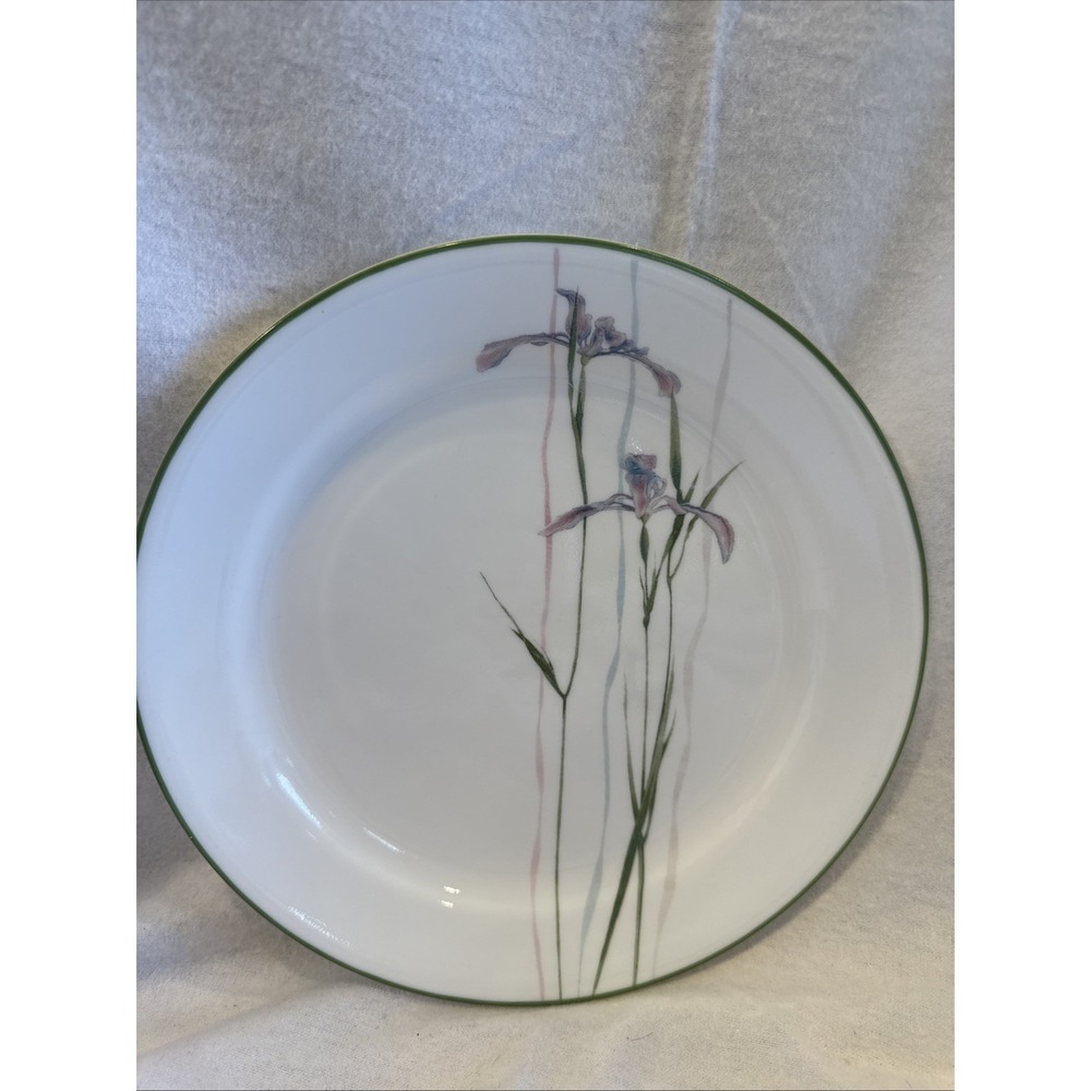 Corelle Impressions 9-Inch Luncheon Plate, Shadow Iris Discontinued‎ Floral EUC